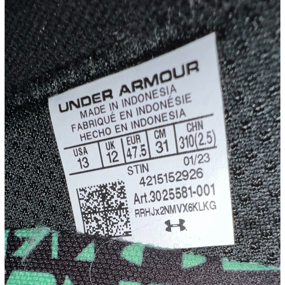 Under Armour HOVR Ridge Trek Black Chestnut Red Green 3025581-001 Men\'s Size 13 main image 11
